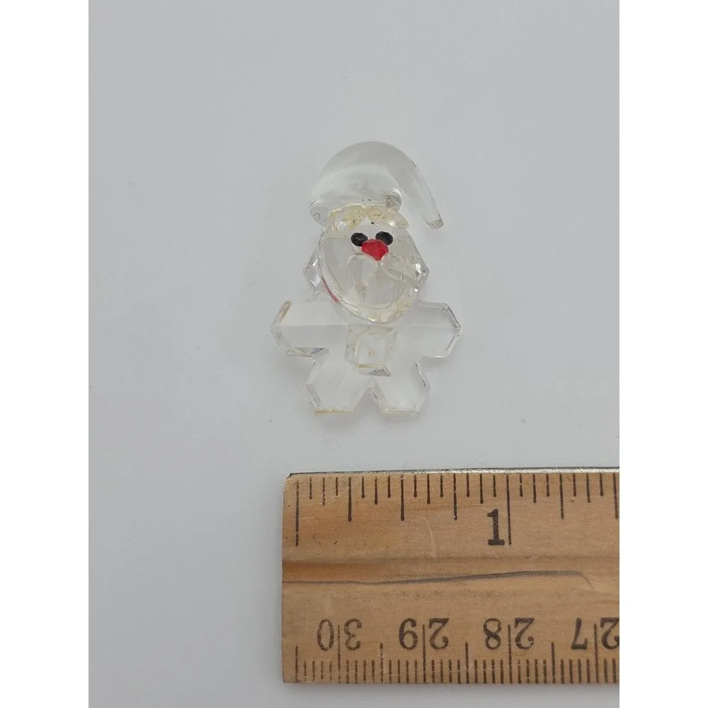 Vintage CFL Santa Claus Crystal Glass Figurine